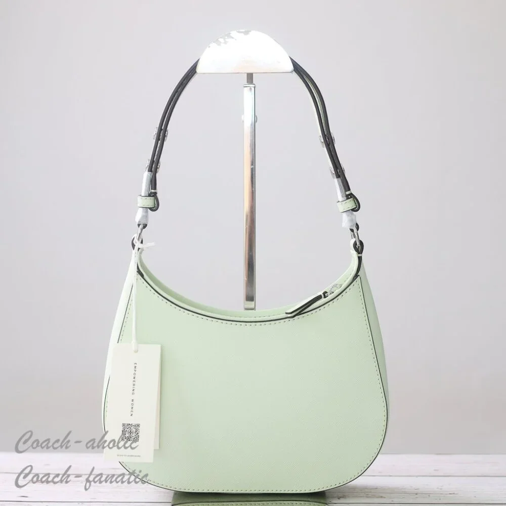 NWT Tory Burch Emerson Saffiano Leather Shoulder Bag in Meadow Mist - Picture 7 of 10